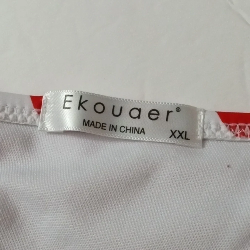 Ekouaer 1 Piece Swimwear size XXL Flag Design Red White Blue Pre-owned